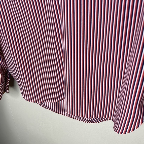 CAbi 5335 Franklin Striped Long Sleeve Spilt V Neck Blouse - Picture 9 of 14